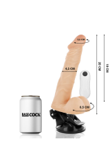BASECOCK - VIBRATORE ARTICOLABILE TELECOMANDO NATURALE 20 CM -O- 4.5 CM