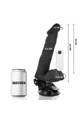 BASECOCK - VIBRATORE ARTICOLABILE TELECOMANDO NERO 20 CM -O- 4.5 CM