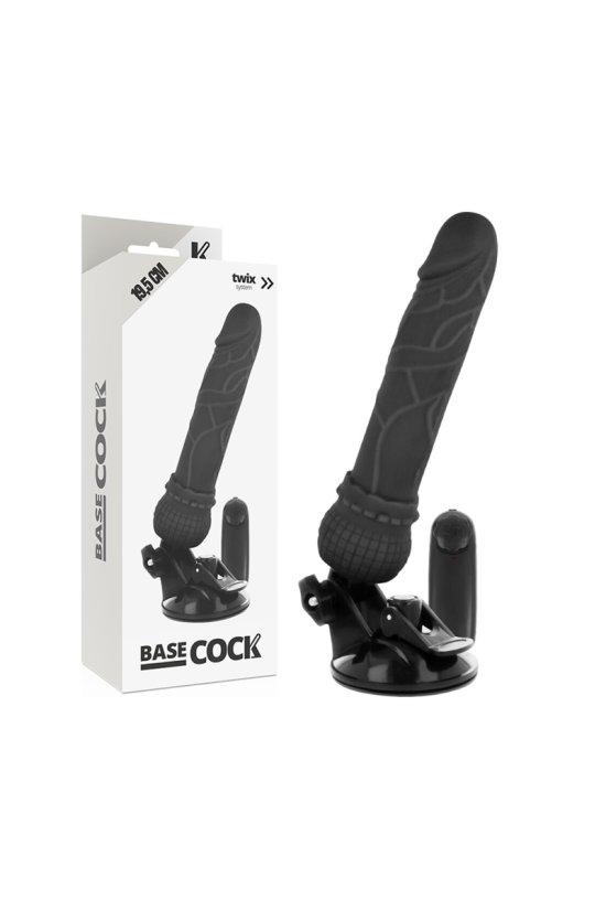 BASECOCK - VIBRATORE REALISTICO TELECOMANDO NERO 19.5 CM -O- 4 CM