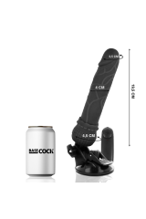 BASECOCK - VIBRATORE REALISTICO TELECOMANDO NERO 19.5 CM -O- 4 CM