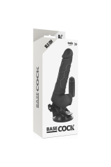 BASECOCK - VIBRATORE REALISTICO TELECOMANDO NERO 18.5 CM -O- 4CM