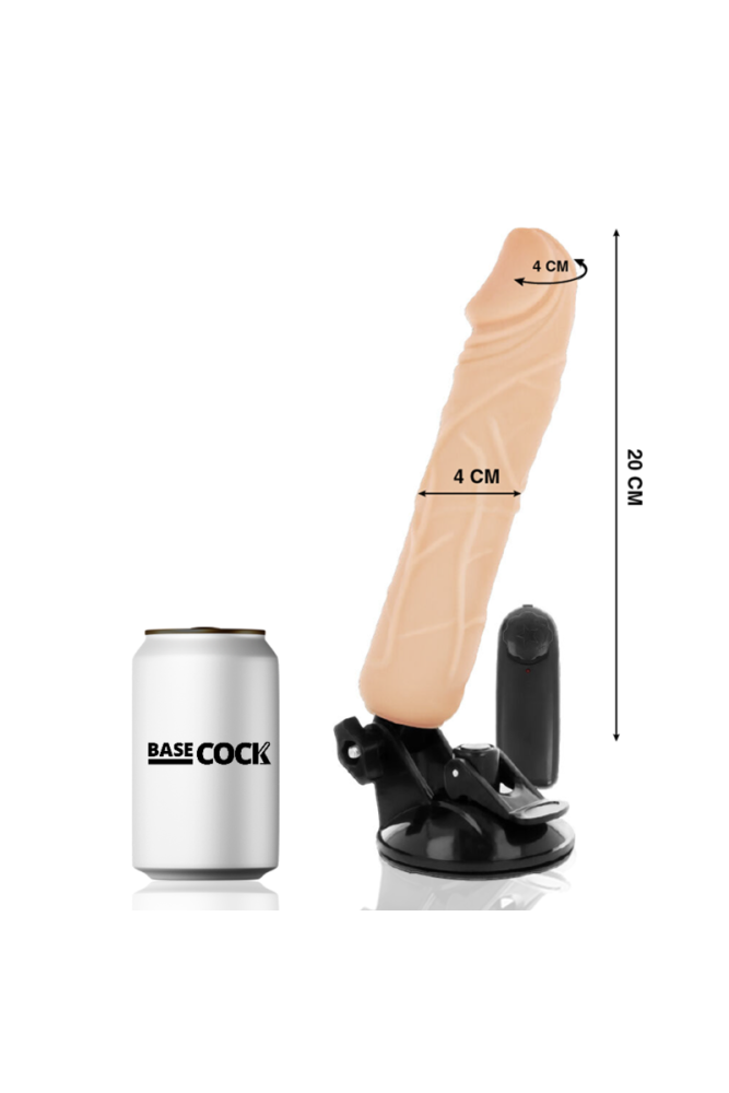 BASECOCK - VIBRATORE TELECOMANDO NATURALE REALISTICO 20 CM -O- 4 CM