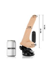 BASECOCK - VIBRATORE TELECOMANDO NATURALE REALISTICO CON TESTICOLI 20 CM -O- 4 CM