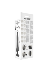 BASECOCK - VIBRATORE REALISTICO TELECOMANDO NERO CON TESTICOLI 20 CM -O- 4 CM