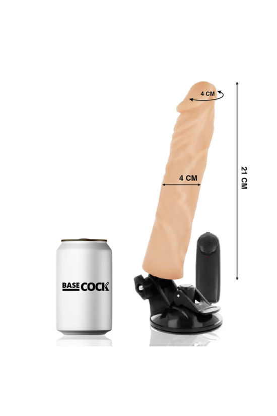 BASECOCK - VIBRATORE REALISTICO TELECOMANDO NATURALE 21 CM -O- 4 CM
