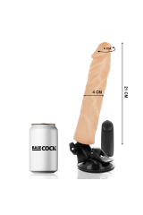 BASECOCK - VIBRATORE REALISTICO TELECOMANDO NATURALE 21 CM -O- 4 CM