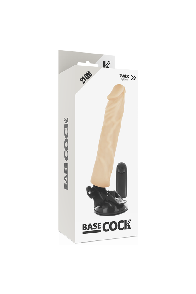 BASECOCK - VIBRATORE REALISTICO TELECOMANDO NATURALE 21 CM -O- 4 CM
