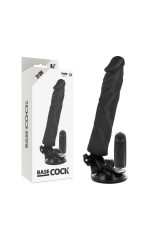 BASECOCK - VIBRATORE REALISTICO TELECOMANDO NERO 21 CM -O- 4 CM