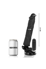 BASECOCK - VIBRATORE REALISTICO TELECOMANDO NERO 21 CM -O- 4 CM