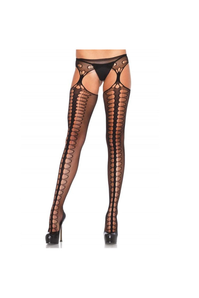 LEG AVENUE - COLLANT CON GIARRETTIERA ESCLUSIVO NERO