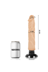BASECOCK - VIBRATORE REALISTICO 2-1 NATURALE 20 CM -O- 4 CM
