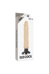 BASECOCK - VIBRATORE REALISTICO 2-1 NATURALE 20 CM -O- 4 CM