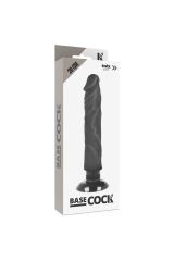 BASECOCK - VIBRATORE REALISTICO 2-1 NERO 20 CM -O- 4 CM