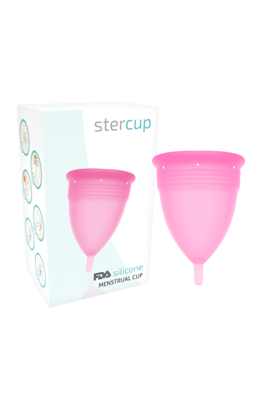 STERCUP - COPPA MESTRUALE IN SILICONE FDA ROSA - TAGLIA L
