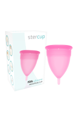STERCUP - COPPA MESTRUALE IN SILICONE FDA ROSA - TAGLIA L
