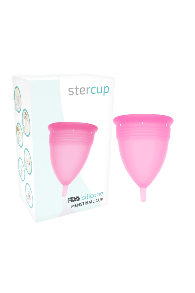 STERCUP - COPPA MESTRUALE IN SILICONE FDA ROSA - TAGLIA S