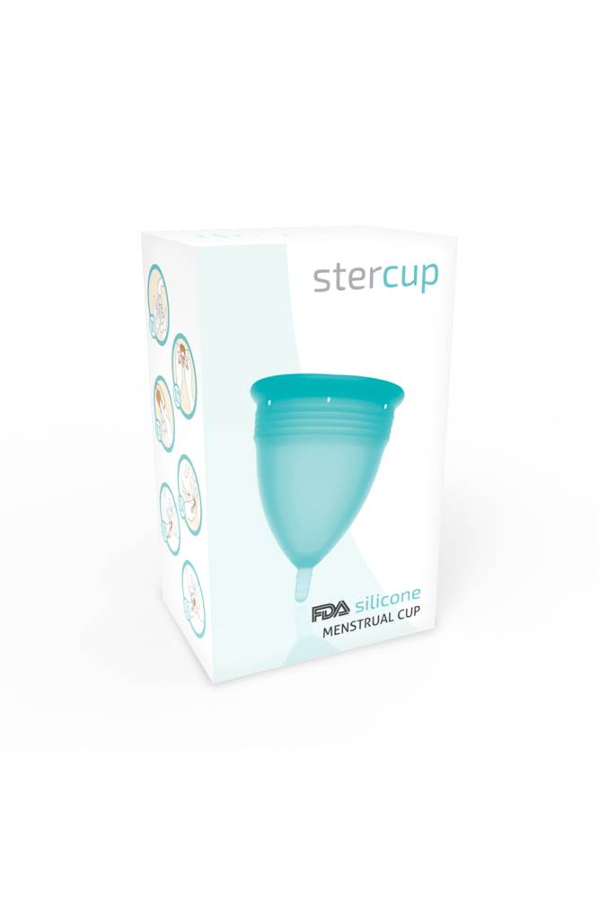 STERCUP - COPPA MESTRUALE IN SILICONE FDA ACQUAMARINA - TAGLIA S