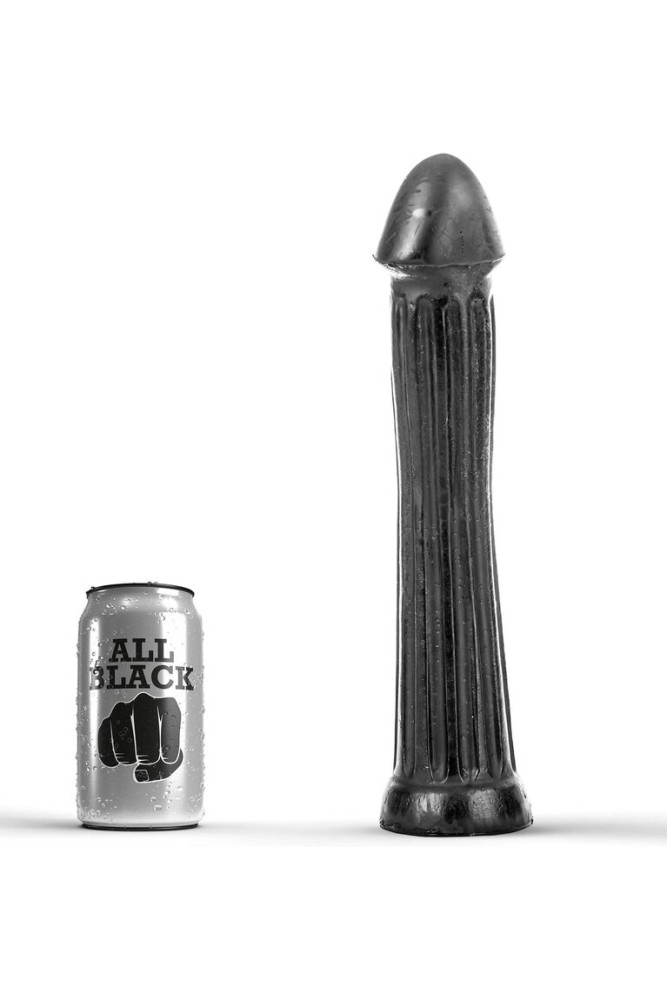 ALL BLACK - DILDO CON PLUG 31 CM