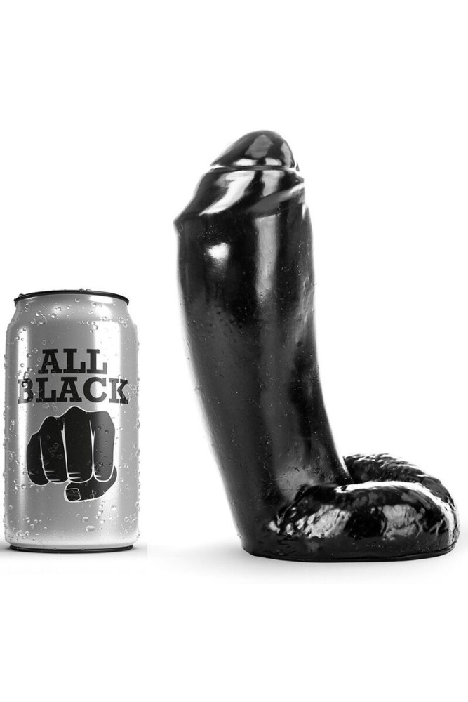 ALL BLACK - DILDO REALISTICO 18 CM