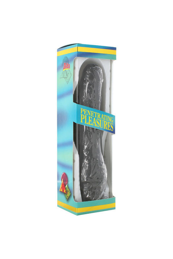 SEVEN CREATIONS - VIBRATORE IN VINILE P-SHAPE PENE NERO 20 CM