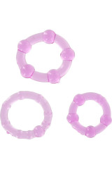 SEVEN CREATIONS - SET DI TRE ANELLI PER PENE LILLA