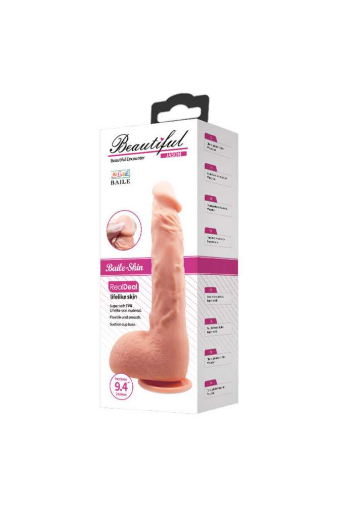 BAILE - DILDO REALISTICO JASON NATURALE 24 CM