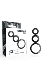 ADDICTED TOYS - SET DI ANELLI PER PENE - FUMO