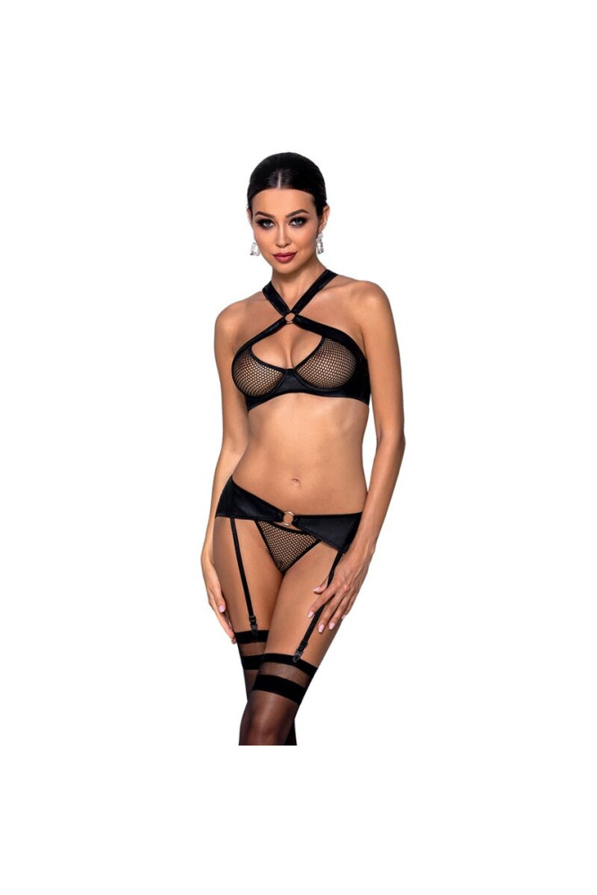 PASSION - SET AMANDA IN PELLE ECOLOGICA S/M