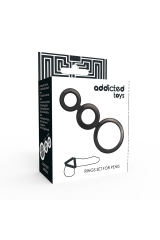 ADDICTED TOYS - SET DI ANELLI PER PENE - FUMO
