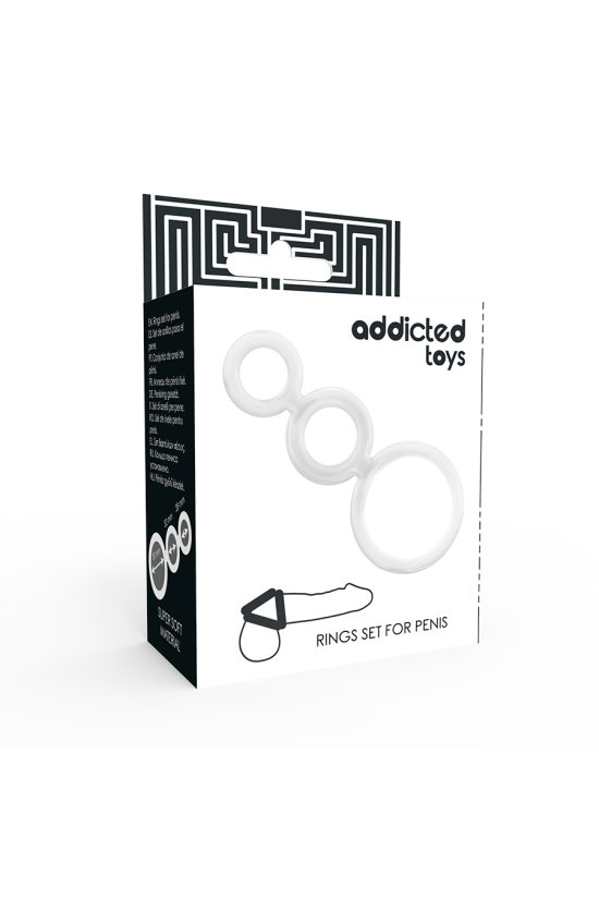 ADDICTED TOYS - SET DI ANELLI PER PENE TRASPARENTE