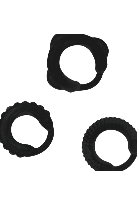 ADDICTED TOYS - SET C-RING NERO