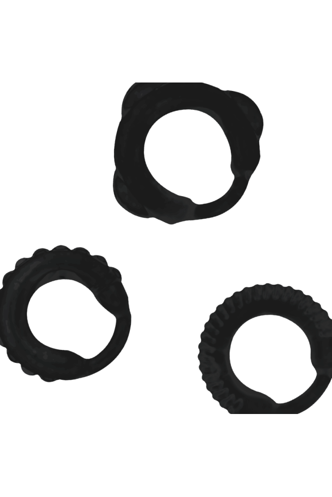 ADDICTED TOYS - SET C-RING NERO