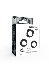 ADDICTED TOYS - SET C-RING NERO