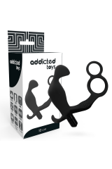 ADDICTED TOYS - PLUG ANALE CON DOPPIO ANELLO PER PENE E TESTICOLI NERI