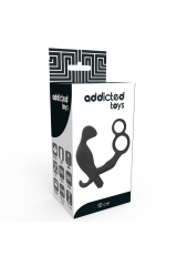 ADDICTED TOYS - PLUG ANALE CON DOPPIO ANELLO PER PENE E TESTICOLI NERI