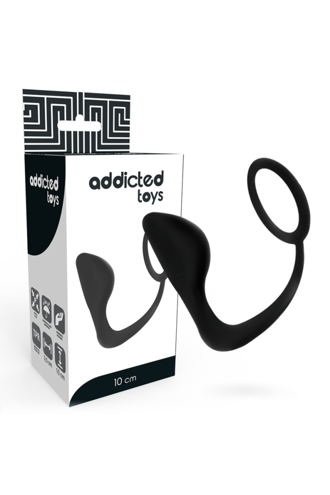 ADDICTED TOYS - PLUG ANALE CON ANELLO PENE NERO