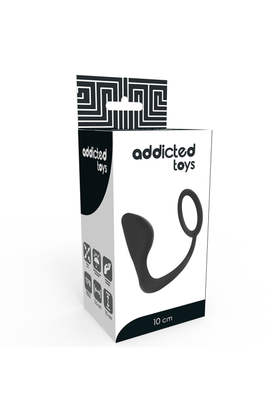ADDICTED TOYS - PLUG ANALE CON ANELLO PENE NERO