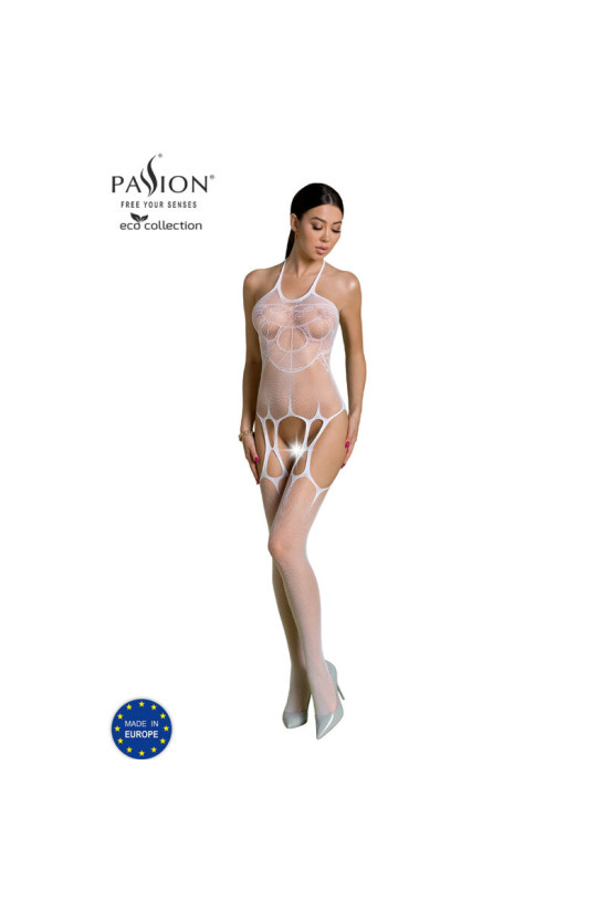 PASSION - COLLEZIONE ECO BODYSTOCKING ECO BS002 BIANCO