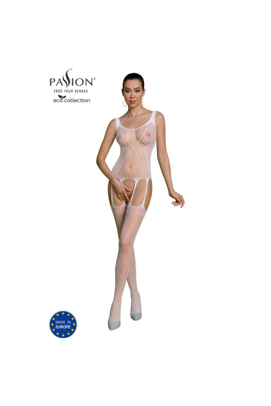 PASSION - COLLEZIONE ECO BODYSTOCKING ECO BS007 BIANCO