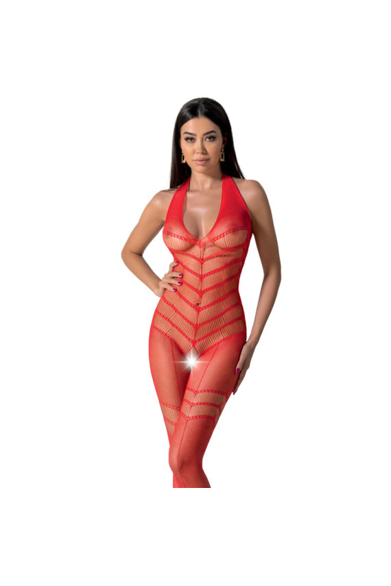 PASSION - BODYSTOCKING BS100 ROSSO TAGLIA UNICA