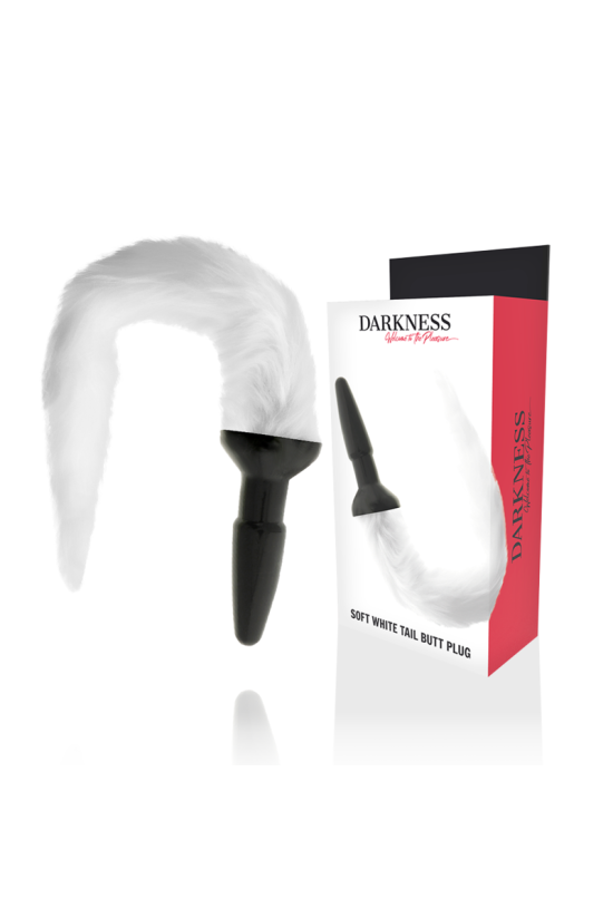 DARKNESS - PLUG ANALE IN SILICONE CON CODA BIANCA