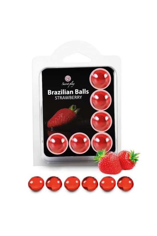 SECRETPLAY - SET 6 PALLINE BRASILIANE FRAGOLA