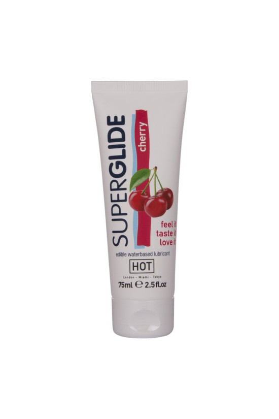 HOT - SUPERGLIDE LUBRIFICANTE COMMESTIBILI A BASE D'ACQUA CILIEGIA 75 ML