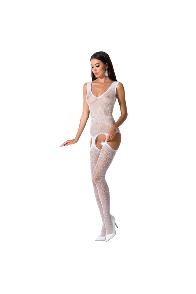 PASSION - WOMAN BS062 BODYSTOCKING BIANCO TAGLIA UNICA