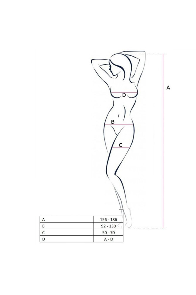 PASSION - WOMAN BS062 BODYSTOCKING BIANCO TAGLIA UNICA