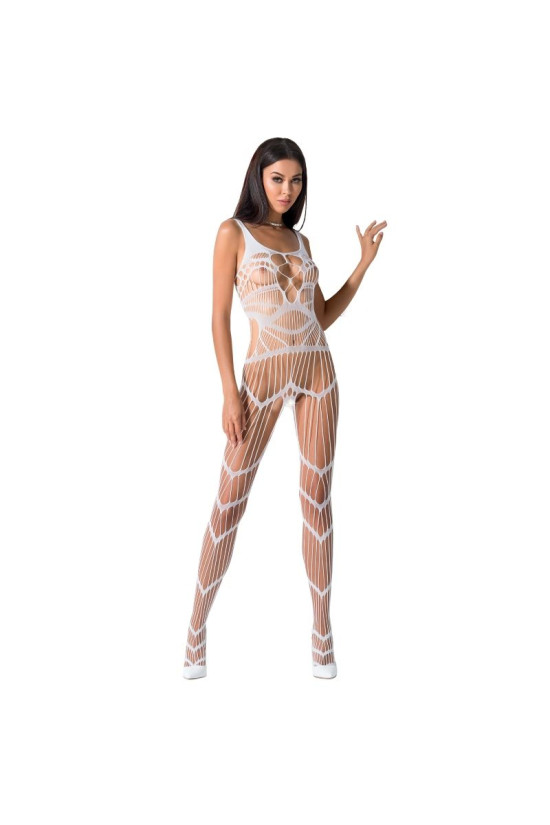 PASSION - WOMAN BS058 BODYSTOCKING BIANCO TAGLIA UNICA