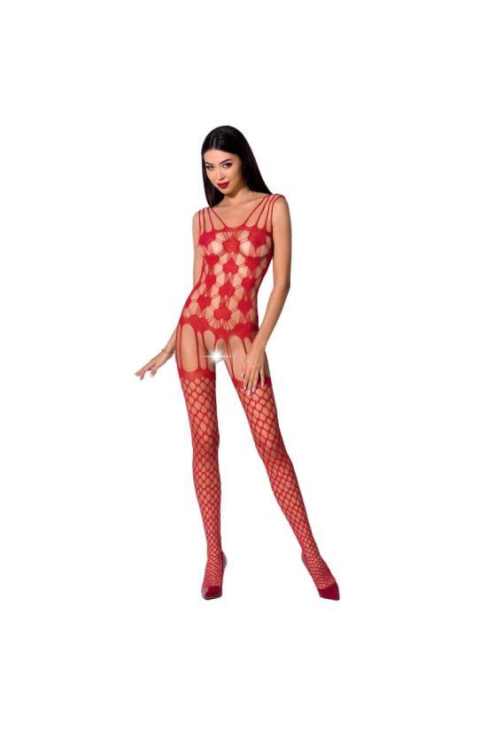PASSION - WOMAN BS067 BODYSTOCKING ROSSO TAGLIA UNICA