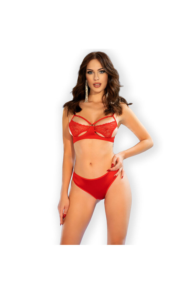 CHILIROSE - CR 4676 SET DUE PEZZI ROSSO M