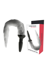 DARKNESS - PLUG ANALE IN SILICONE CON CODA GRIGIA