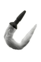 DARKNESS - PLUG ANALE IN SILICONE CON CODA GRIGIA